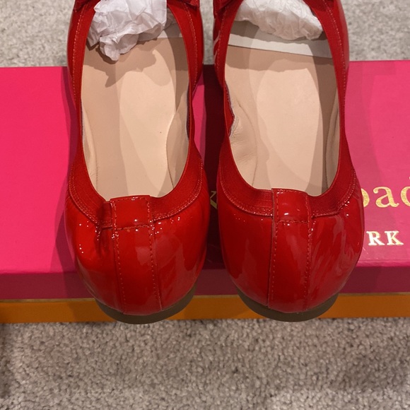 NWT Kate spade Wanetta Maraschino Red bow flats - Picture 6 of 13